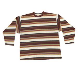 Vintage 90s Guess Jeans Striped Multicolor Long-Sleeve